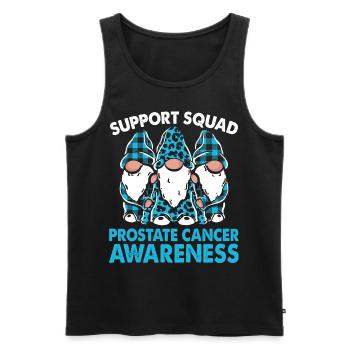 Support Squad Prostate Cancer Awareness Month Blue - Men's Premium Organic Tank Top - black - Front - Michal (187cm)