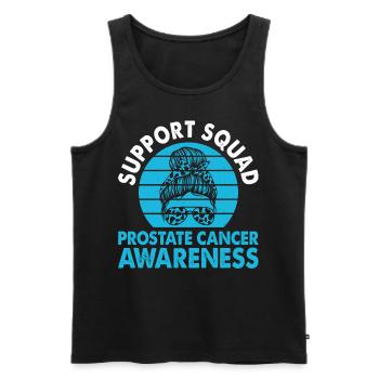 Support Squad Prostatakrebs Awareness Month Blue - Männer Premium Bio Tank Top - Schwarz - Vorne - Michal (187cm)