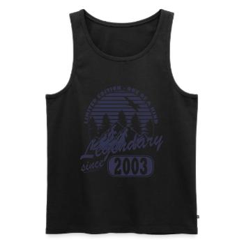 July 2003 | Born 2003 | born in July - Men's Premium Organic Tank Top - black - Front - AI Model Male 178 light (178cm)