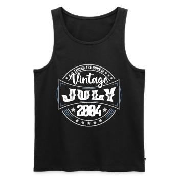 Juli 2004. Geburtstagsgeschenk Juli 2004. - Männer Premium Bio Tank Top - Schwarz - Vorne - Michal (187cm)