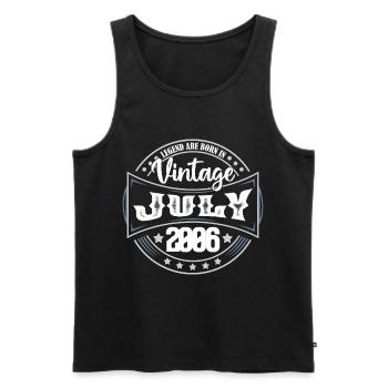 Juli 2006. Geburtstagsgeschenk Juli 2006. - Männer Premium Bio Tank Top - Schwarz - Vorne - Michal (187cm)