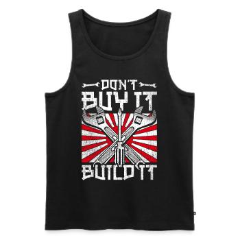 Motorsport Auto Tuning Don't Buy It Build It - Männer Premium Bio Tank Top - Schwarz - Vorne - AI Model Male 178 light (178cm)