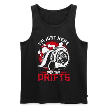 Motorsport Auto Tuning Just Here For The Drifts - Männer Premium Bio Tank Top - Schwarz - Vorne - AI Model Male 178 light (178cm)