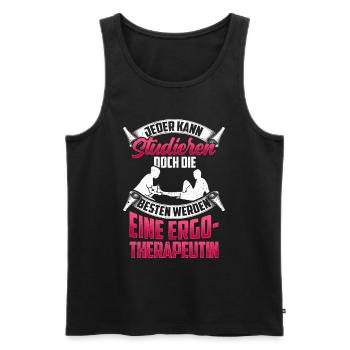 Die Besten werden Ergotherapeutin Ergotherapie - Männer Premium Bio Tank Top - Schwarz - Vorne - AI Model Male 178 light (178cm)