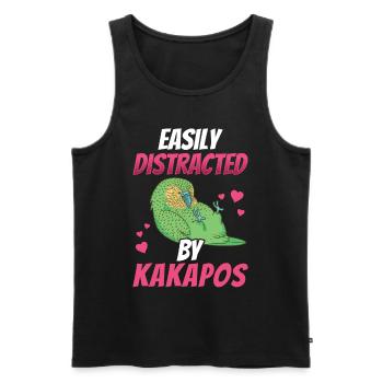 Kakapo distracts flightless parrot Kakapo - Men's Premium Organic Tank Top - black - Front - AI Model Male 178 light (178cm)