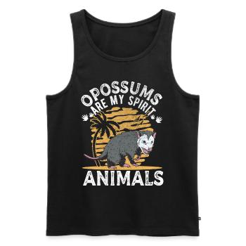 Opossum Spirit Animal Possum Marsupial - Débardeur bio Premium Homme - noir - Devant - Michal (187cm)