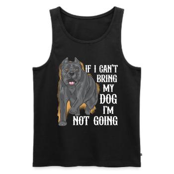 Si je ne peux pas amener mon chien, je n’y vais pas - Débardeur bio Premium Homme - noir - Devant - Michal (187cm)