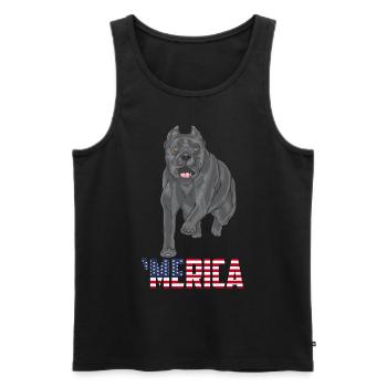 Cane Corso Merica - Débardeur bio Premium Homme - noir - Devant - Michal (187cm)