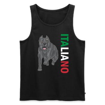 Cane Corso Italiano - Men's Premium Organic Tank Top - black - Front - Michal (187cm)
