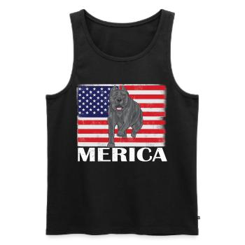 Cane Corso Merica - Débardeur bio Premium Homme - noir - Devant - Michal (187cm)