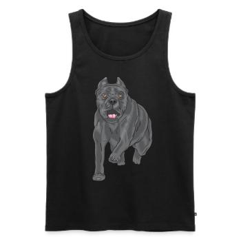 Happy Cane Corso - Débardeur bio Premium Homme - noir - Devant - Michal (187cm)