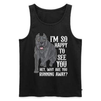 Cane corso - Débardeur bio Premium Homme - noir - Devant - Michal (187cm)