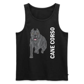 Cane corso - Débardeur bio Premium Homme - noir - Devant - Michal (187cm)