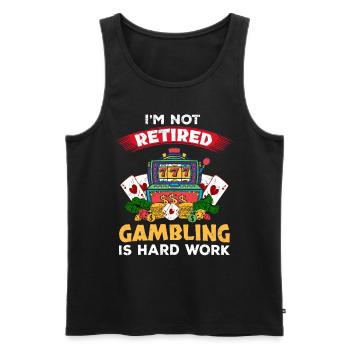 Kasino Glücksspiel Spielautomat Kartenspiel - Männer Premium Bio Tank Top - Schwarz - Vorne - AI Model Male 178 light (178cm)