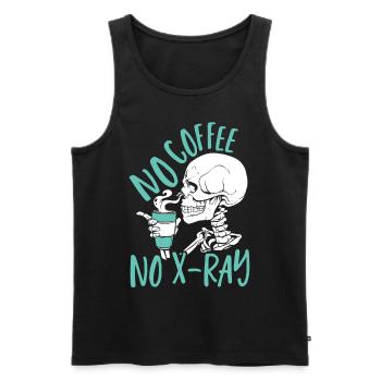 Pas de café Pas de radiographie Rad Tech - Débardeur bio Premium Homme - noir - Devant - AI Model Male 178 light (178cm)