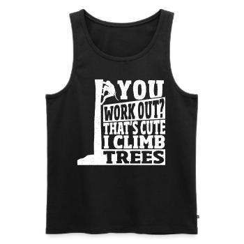 Arborist Sie trainieren? Das ist niedlich Ich - Männer Premium Bio Tank Top - Schwarz - Vorne - Michal (187cm)
