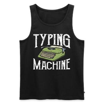 Autor Schreibmaschine Schreibmaschine - Männer Premium Bio Tank Top - Schwarz - Vorne - AI Model Male 178 light (178cm)