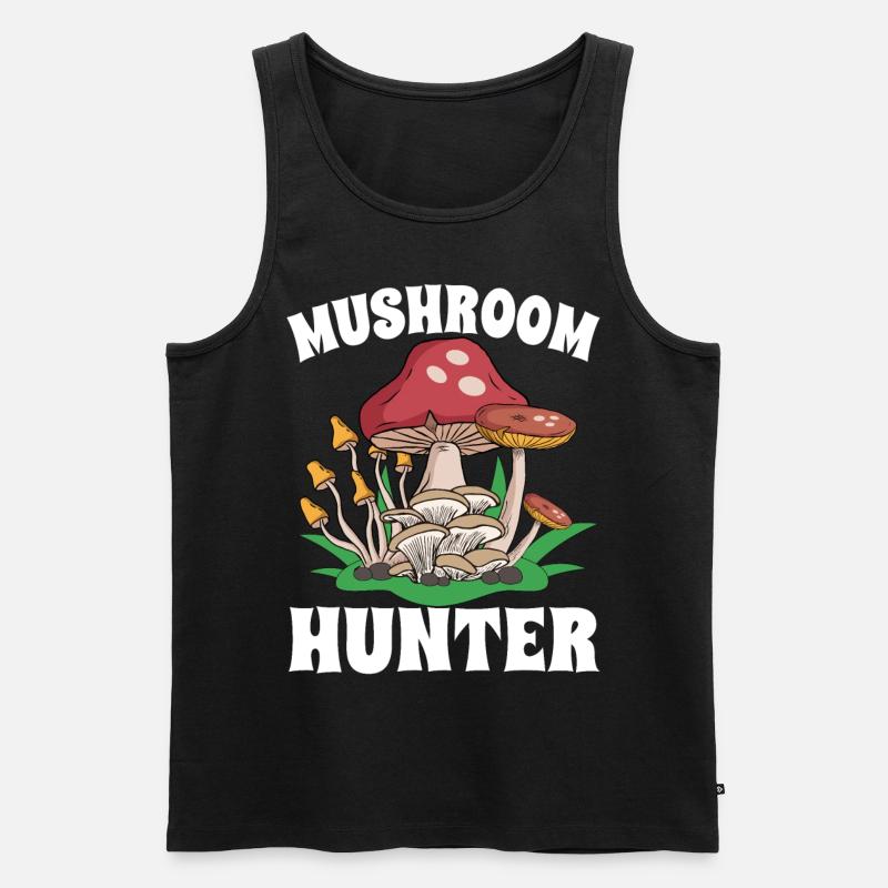 Pilzjagd - Männer Premium Bio Tank Top - Schwarz