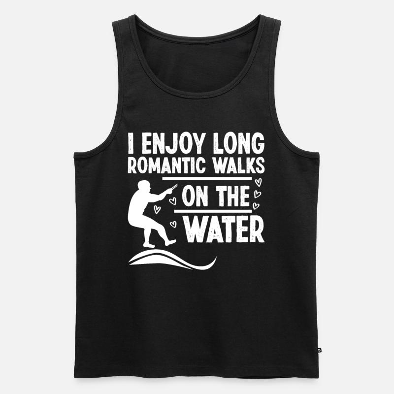 Waterski Barefoot - Männer Premium Bio Tank Top - Schwarz