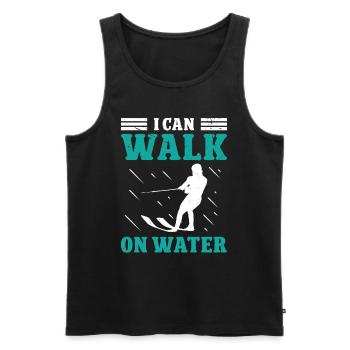 I can walk on Water - Men's Premium Organic Tank Top - black - Front - AI Model Male 178 light (178cm)