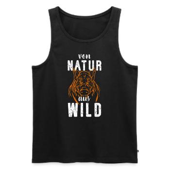 Natur & Wild I Jagd Schwarzwild Keiler Motiv für - Männer Premium Bio Tank Top - Schwarz - Vorne - AI Model Male 178 light (178cm)