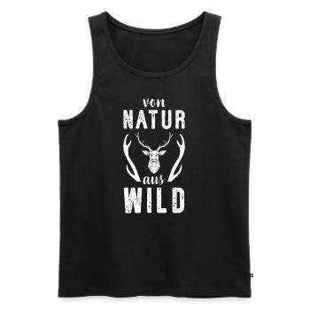 Natur & Wild I Jagd Schwarzwild Keiler Motiv für - Männer Premium Bio Tank Top - Schwarz - Vorne - AI Model Male 178 light (178cm)