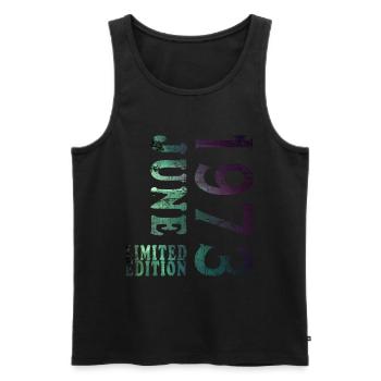 Geburtsmonat Juni 1973. Jahrgang Juni 1973 - Männer Premium Bio Tank Top - Schwarz - Vorne - AI Model Male 178 light (178cm)