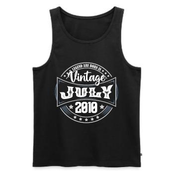 Juli 2010. Geburtstagsgeschenk Juli 2010. - Männer Premium Bio Tank Top - Schwarz - Vorne - Michal (187cm)