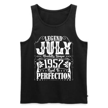 Juli 1957. Geburtstagsgeschenk Juli 1957. - Männer Premium Bio Tank Top - Schwarz - Vorne - Michal (187cm)