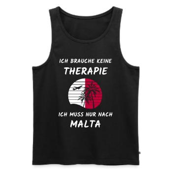 Malta Urlaub Design Mittelmeer Insel Reise Malta - Männer Premium Bio Tank Top - Schwarz - Vorne - AI Model Male 178 light (178cm)