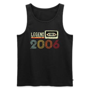 2006 Birthday Vintage Cassette - Men's Premium Organic Tank Top - black - Front - AI Model Male 178 light (178cm)