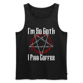 Satan Beelzebub Devil Gothic Pentagram Mystical - Men's Premium Organic Tank Top - black - Front - Michal (187cm)
