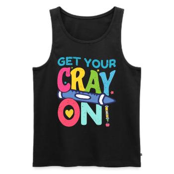 Grundschule Lehrer Kindergarten Erzieherin - Männer Premium Bio Tank Top - Schwarz - Vorne - Michal (187cm)