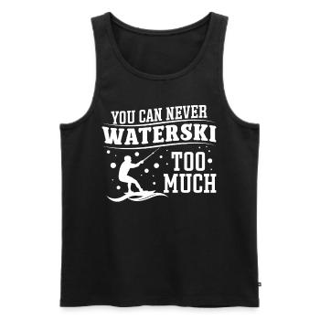 You can never waterski too much - Männer Premium Bio Tank Top - Schwarz - Vorne - Michal (187cm)