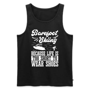 Barefoot skiing - Männer Premium Bio Tank Top - Schwarz - Vorne - Michal (187cm)