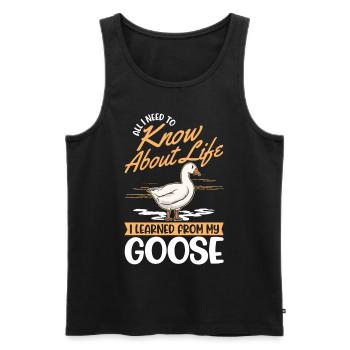 Geese Gift Goose Lovers Goose Breeders - Men's Premium Organic Tank Top - black - Front - Michal (187cm)
