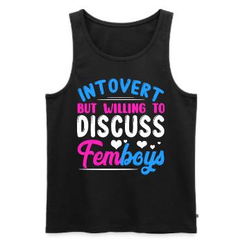 Crossdressing - Men's Premium Organic Tank Top - black - Front - Michal (187cm)