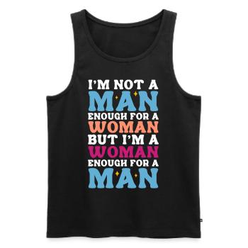 Femboy Crossdressing - Männer Premium Bio Tank Top - Schwarz - Vorne - Michal (187cm)