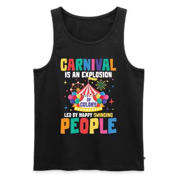 Carnival Is An Explosion Of Colors - Männer Premium Bio Tank Top - Schwarz - Vorne - AI Model Male 178 light (178cm)