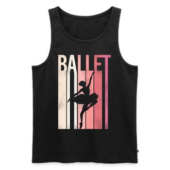 Ballet Dancer Dance Girl Ballerina - Männer Premium Bio Tank Top - Schwarz - Vorne - Michal (187cm)
