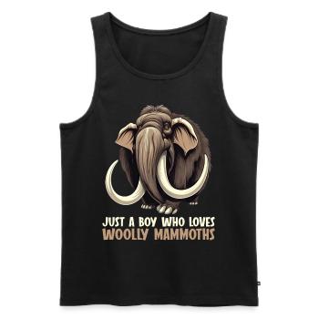 Ich mag halt einfach Mammuts Mammut - Männer Premium Bio Tank Top - Schwarz - Vorne - Michal (187cm)