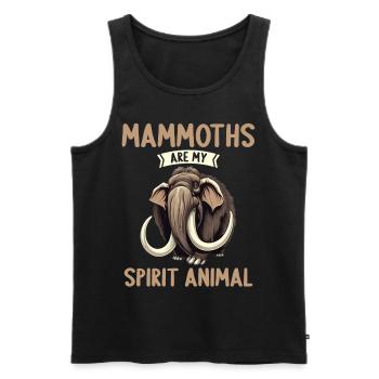 Ich mag halt einfach Mammuts Mammut - Männer Premium Bio Tank Top - Schwarz - Vorne - Michal (187cm)