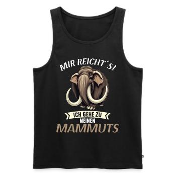 Ich mag halt einfach Mammuts Mammut - Männer Premium Bio Tank Top - Schwarz - Vorne - Michal (187cm)