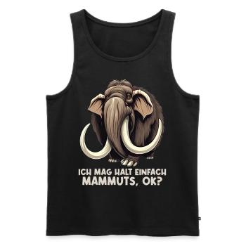 Ich mag halt einfach Mammuts Mammut - Männer Premium Bio Tank Top - Schwarz - Vorne - Michal (187cm)