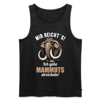 Ich mag halt einfach Mammuts Mammut - Männer Premium Bio Tank Top - Schwarz - Vorne - Michal (187cm)