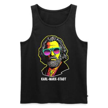 Le communisme a quitté le marxisme Karl Marx - Débardeur bio Premium Homme - noir - Devant - AI Model Male 178 light (178cm)
