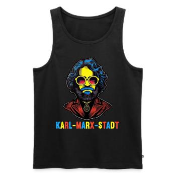Le communisme a quitté le marxisme Karl Marx - Débardeur bio Premium Homme - noir - Devant - AI Model Male 178 light (178cm)