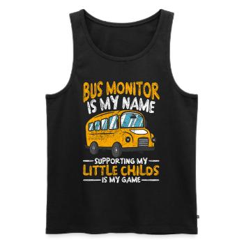 Schulbusfahrer Busfahrer Busbegleiter - Männer Premium Bio Tank Top - Schwarz - Vorne - AI Model Male 178 light (178cm)