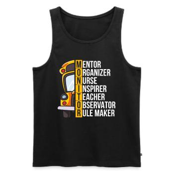 Schulbusfahrer Busfahrer Busbegleiter - Männer Premium Bio Tank Top - Schwarz - Vorne - AI Model Male 178 light (178cm)