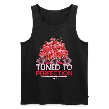 Motorsport Auto Tuning Tuned To Perfection - Männer Premium Bio Tank Top - Schwarz - Vorne - AI Model Male 178 light (178cm)
